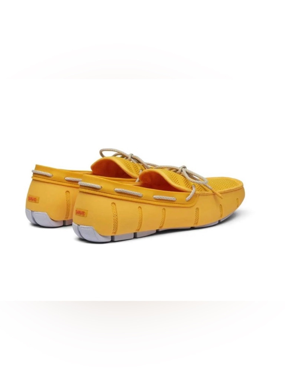 Swims Men's Yellow Knit Woven Driver Slipon Loafers 10 - Picture 2 of 13